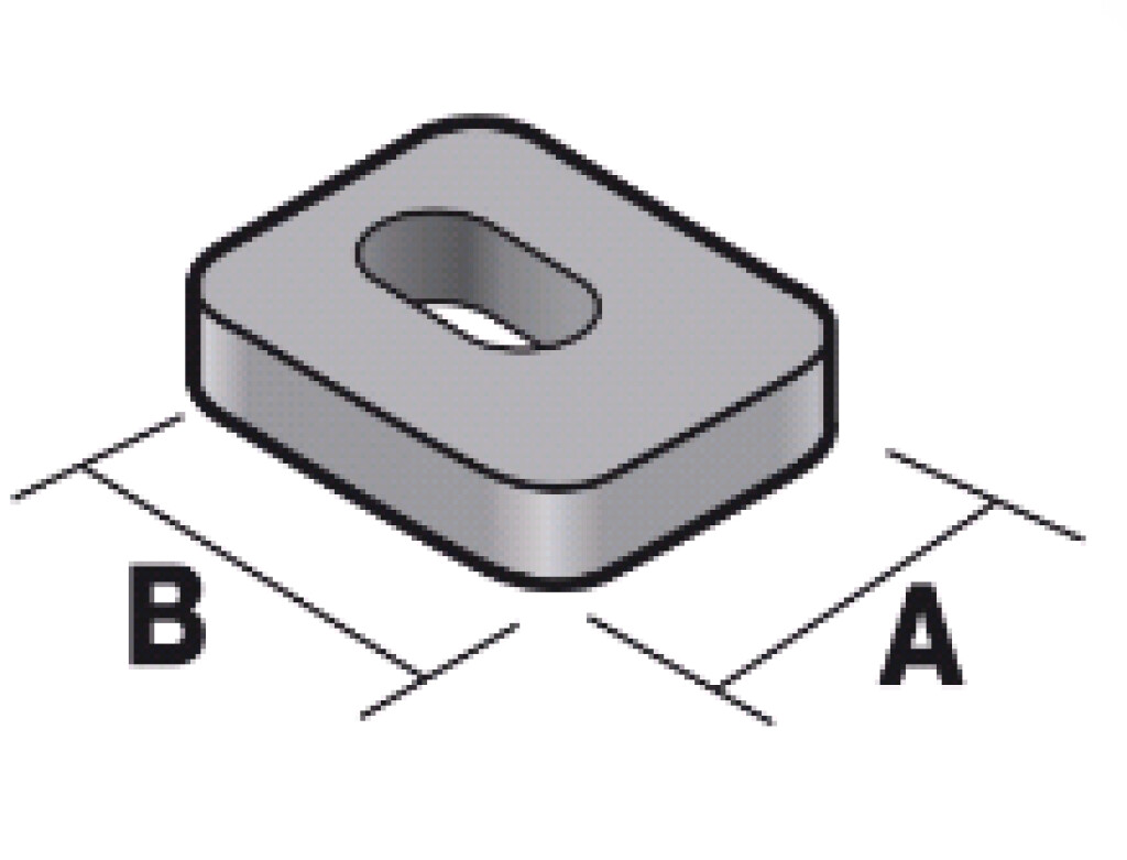 Scheibe 50x50x8/18 Vierk. FVZ US50/50/8G-B
